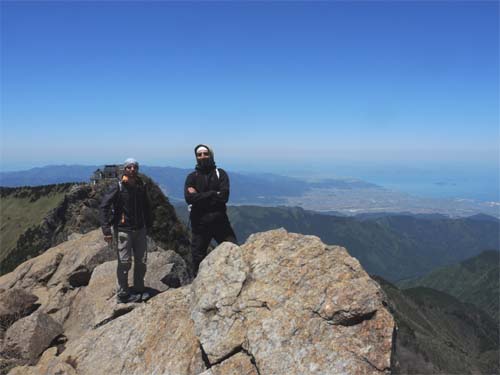 La vetta del Monte Ishizuchi, il più alto dello Shikoku